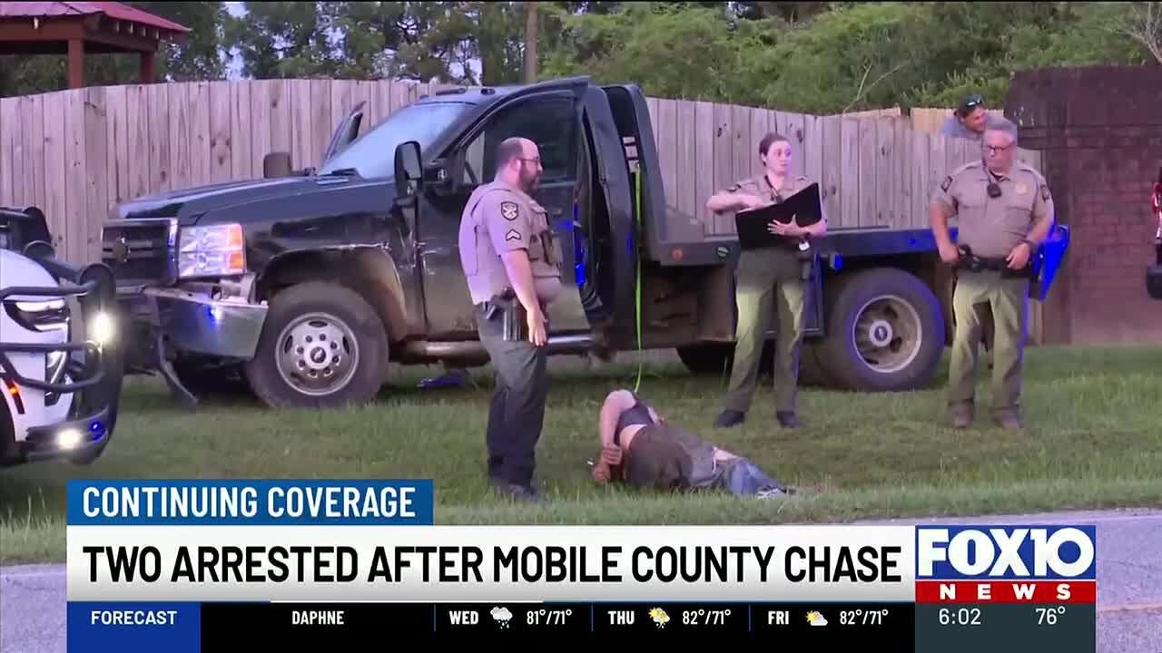 Two arrested after high-speed chase of stolen truck ends in Mobile ...