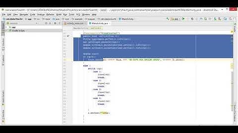 CALCULADORA SWITCH CON UN BOTON||ANDROIDSTUDIO by Josue