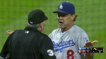 LAD@STL: Mattingly ejected for arguing strike call