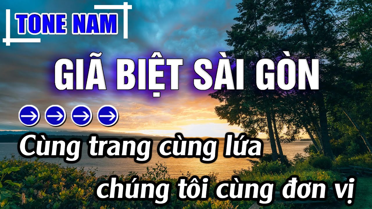 Giã Biệt Sài Gòn Karaoke Tone Nam Beat Mới | Karaoke Đăng Khôi