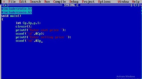 c program to calculate profit and loss | learn coding