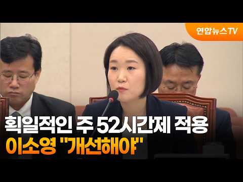 Lee So-young: "Uniform 52-Hour Workweek Needs Reform" / YonhapnewsTV