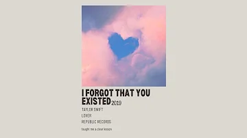 I Forgot That You Existed - Taylor Swift (Sped Up)