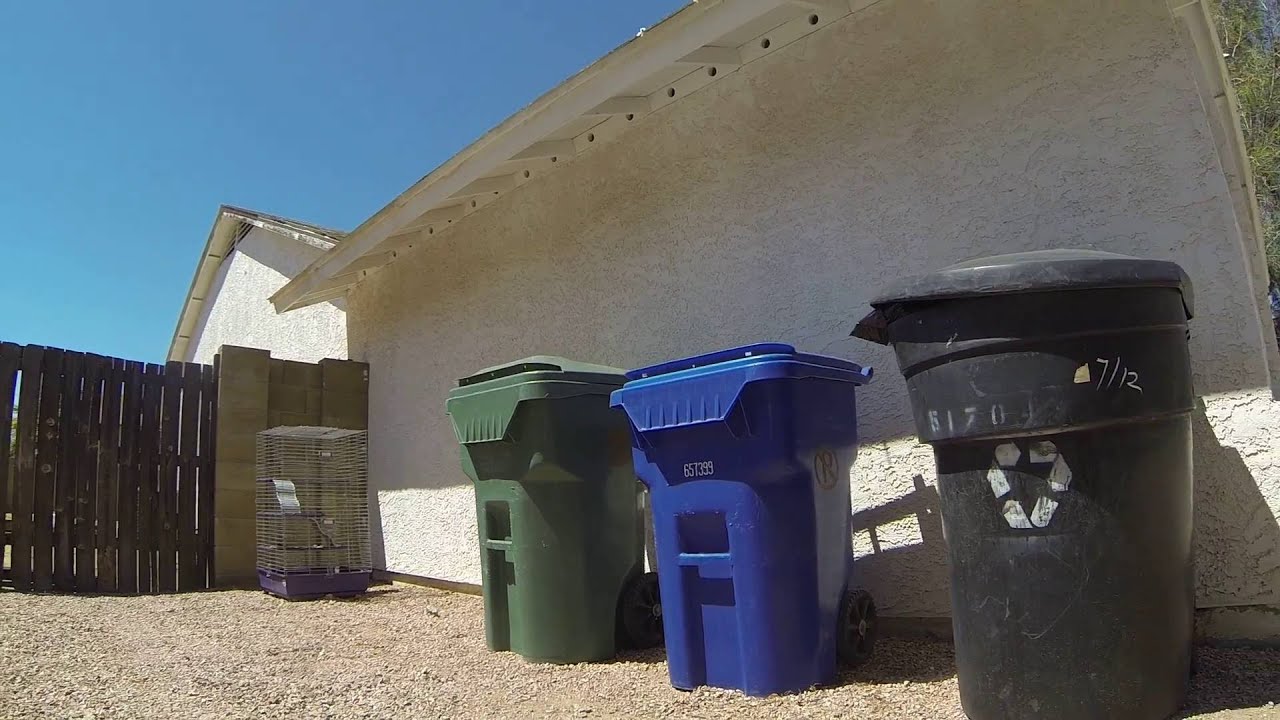Green, Blue & Black Trash Bins to Gold Canyon, Arizona, 29 May 2016