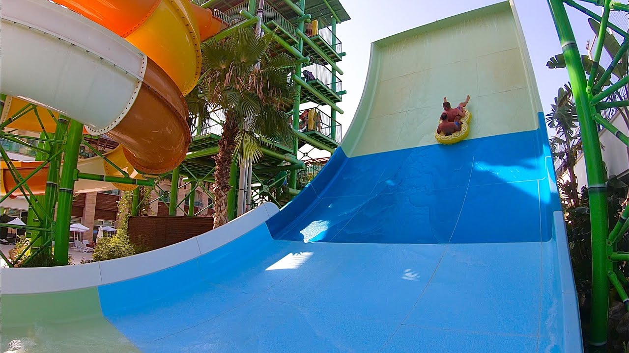 Blue Tsunami Slide at Crystal Waterworld Resort - YouTube