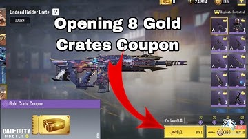 Opening 8 Gold Crates Coupon in Season 8 Train To Nowhere Cod Mobile