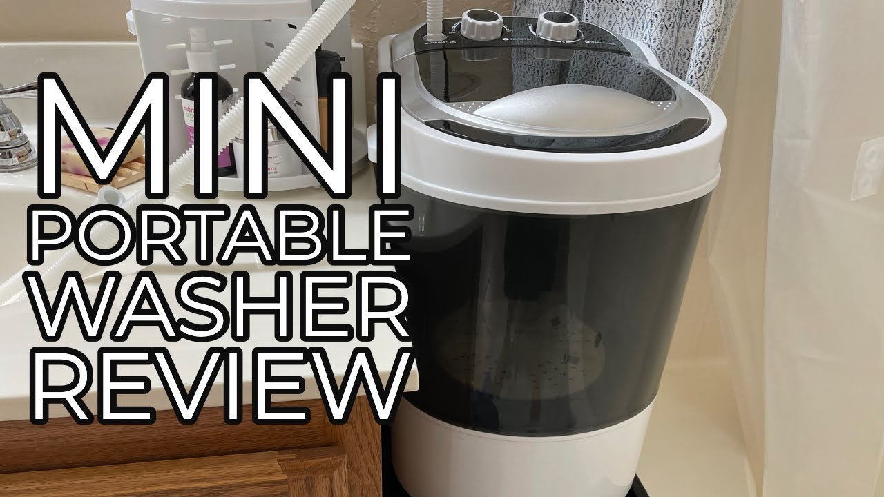 Mini washer with spin for RV or small house. Full review offgrid van portable  washing machine dryer 