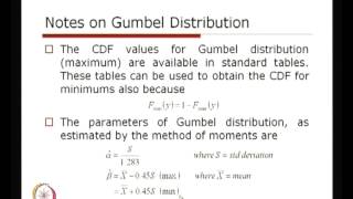 Mod-01 Lec-33 Probability Models using Gamma and Extreme Value Distribution