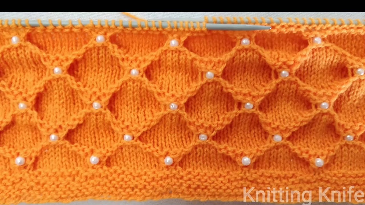 Honeycomb Knitting With Beads Pattern Variations Smocking For Cardigan Pullover