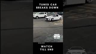 Tuned Car Breaks Down American Car Crashes #shorts