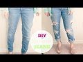 DIY Distressed Boyfriend Jeans | Courtney Lundquist