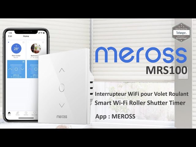 Meross Interrupteur WiFi pour Volet Roulant (FIL NEUTRE REQUIS