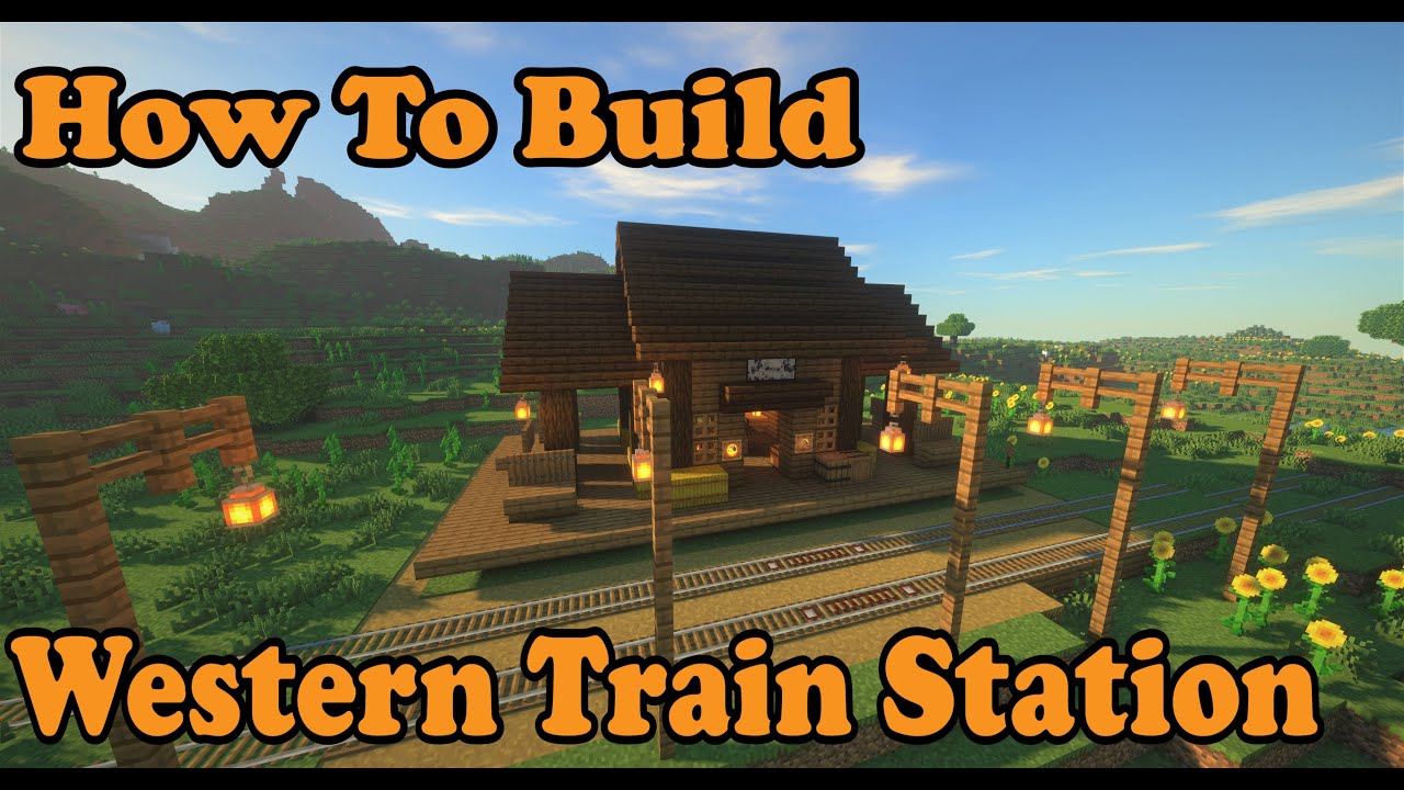 How To Make A Railroad Station In Minecraft Minecraft:How to Build a Old Western Train Station - YouTube