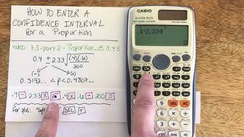 Casio fx115ES Plus - Proportion Confidence Interval