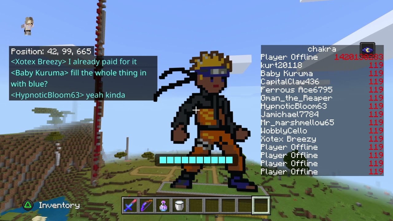 NARUTO REALM CODE IN BIO#naruto #minecraft #realm #fun #events