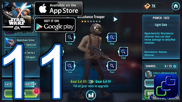 Star Wars Galaxy of Heroes Android iOS Walkthrough - Part 11 - Light Side Battles 3 (HARD)