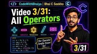 Operators in C Programming (Arithmetic, Relational, Logical) | Hindi Tutorial | Video 3/31