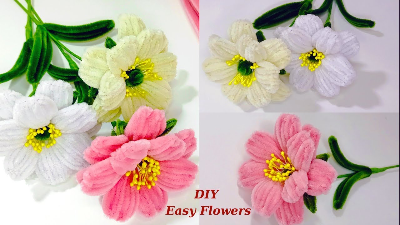 DIY Flowers | How to Make Zinnia Flowers with Pipe Cleaners