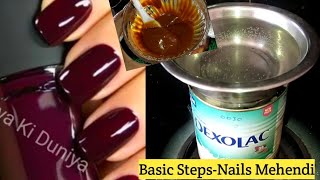 Basic Nails Mehndi Online Class-1 How to Prepare Simple & basic steps- Nails Mehndi/Nakhun ki Mehndi