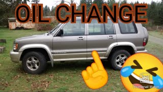 "Comical" oil change on Isuzu trooper/rodeo 3.5l 5w-30 synthetic - DO NOT watch if offended easily