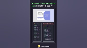 Animated Login And Registration Form In HTML CSS JavaScript |Modern login page using css | CodeMinds