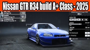 Nissan Skyline GTR R34 build A+ Class Car in NFS Unbound in 2025