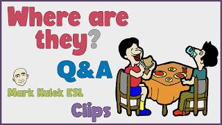 Where / What (at home actions) | English Class (clips) - Mark Kulek ESL