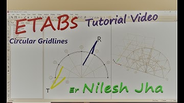 ETABs tutorial | How to draw circular grids in etabs | cylindrical grids system in etabs| Nilesh Jha