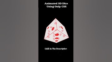 Animated 3D Dice Using CSS #shorts