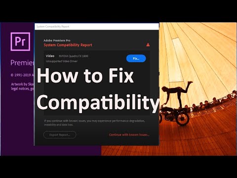 How to fix system compatibility Report of the video driver graphic card – Premiere Pro