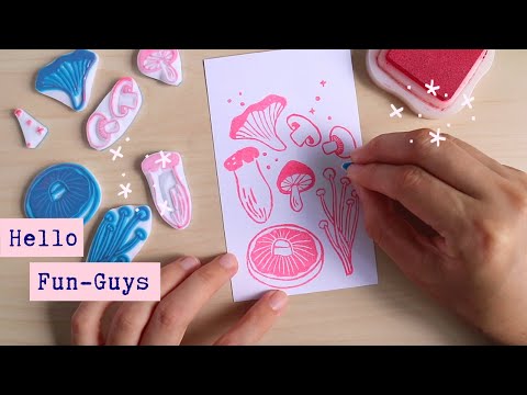 DIY Handmade Mushroom Rubber Stamps with Daiso Rubber | Review ✱ ParadeMade