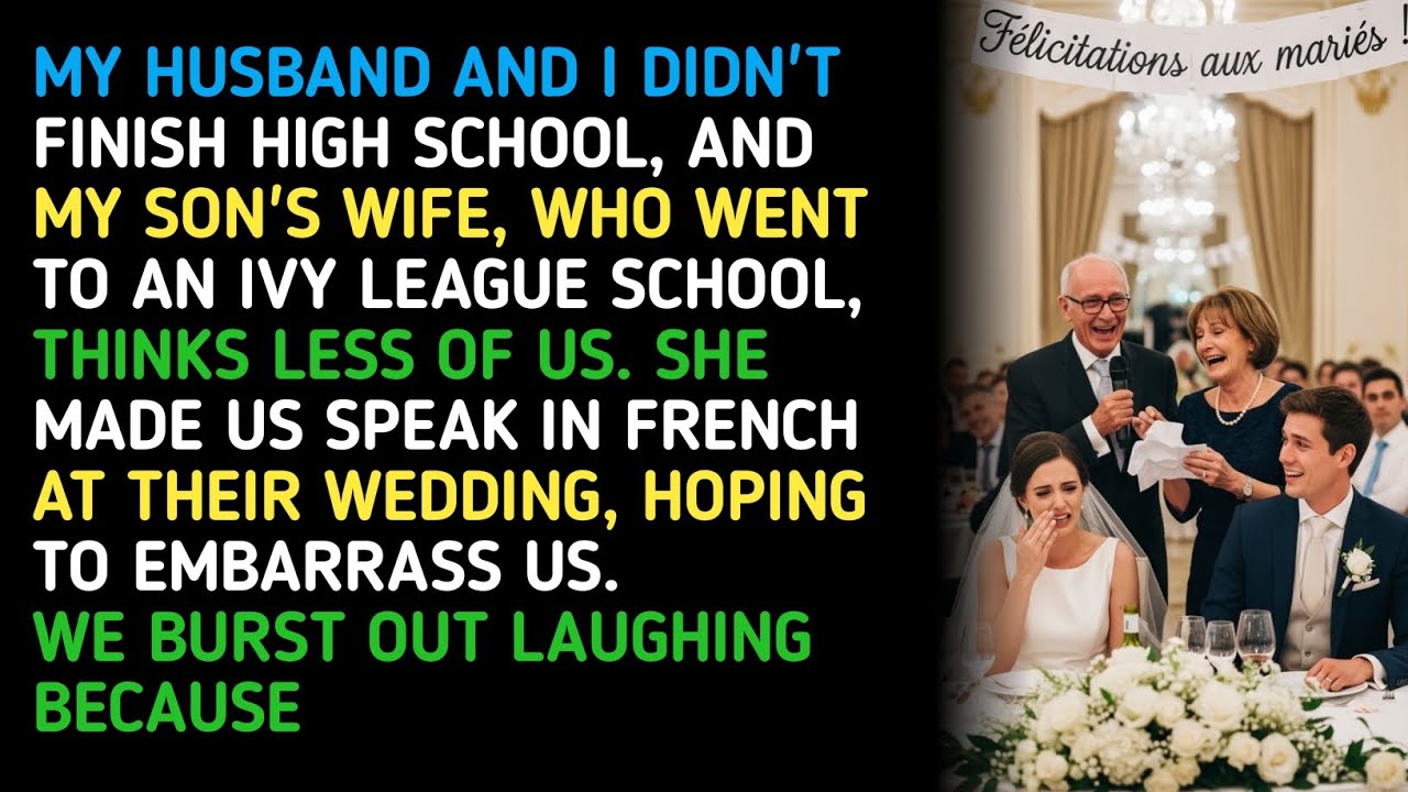 MY HUSBAND AND I DIDN'T FINISH HIGH SCHOOL, AND MY SON'S WIFE, WHO WENT TO AN IVY LEAGUE SCHOOL... 