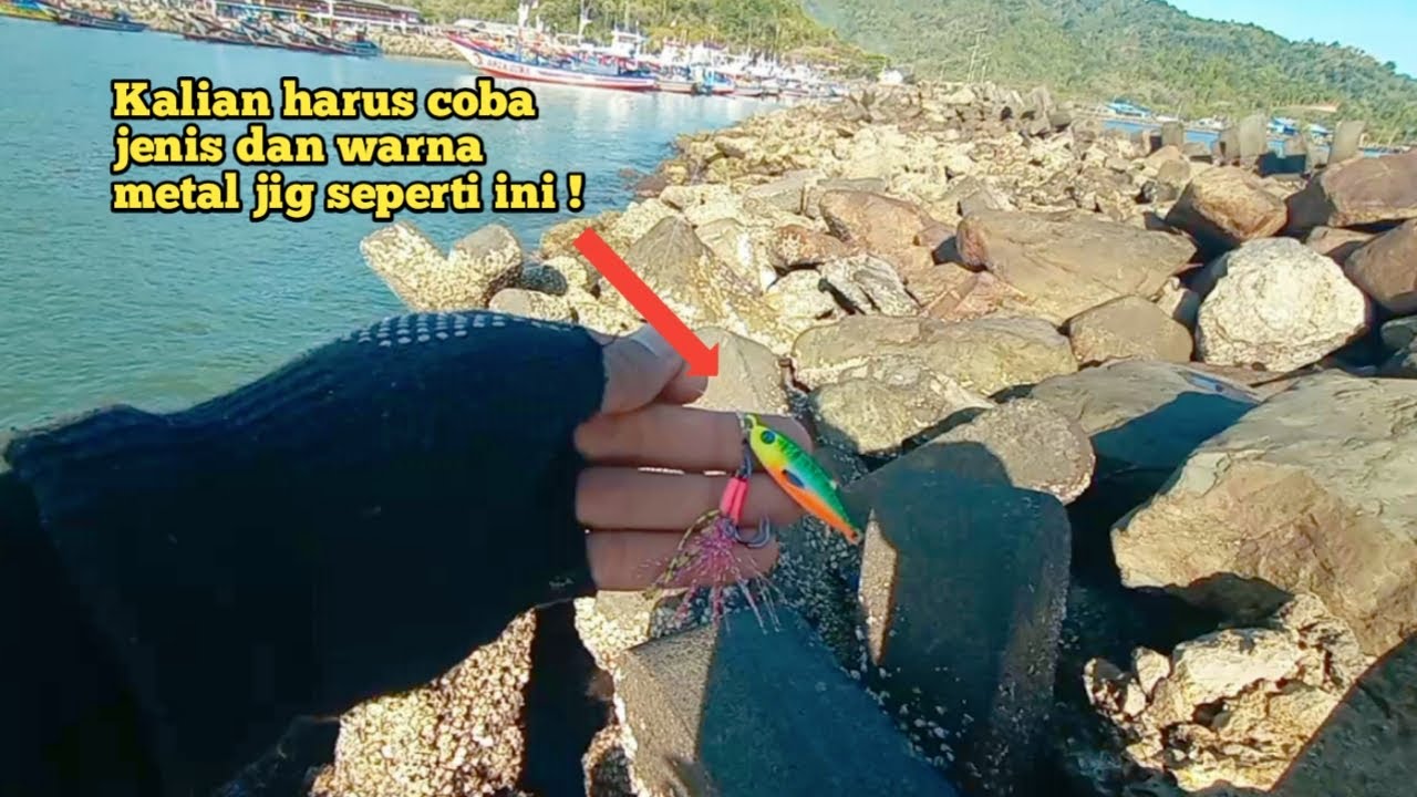 Srike Tanpa Henti Pakai Metal Jig 10 Gr Jenis ini Saat Air Mulai Surut ! Casting Di Pinggiran Laut