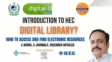 HEC Digital Library || Digital Library Intro Science Direct || #infomrk #lis