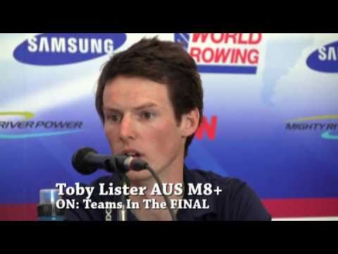 Saturday Men's 8+ Press Conference at the 2010 Wor...