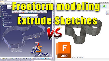 Catia V5 vs Fusion 360 Freeform Extrude Sketches