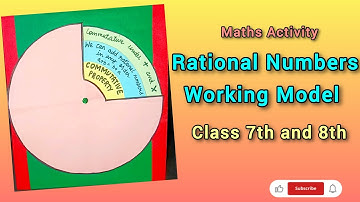 Maths - Rational Numbers Working Model | Maths TLM | Class 7th & 8th | b.Ed | #mathsworkingmodel