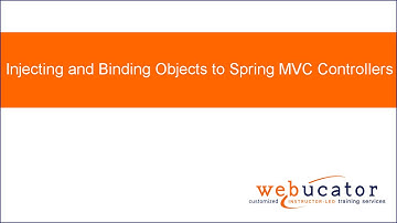 Injecting and Binding Objects to Spring MVC Controllers