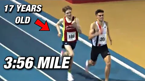 3:56 Mile at 17 YEARS OLD!!! Full Race
