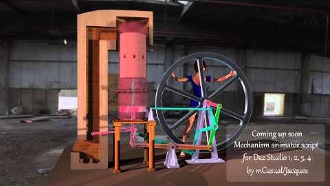 Ready free mcj MechAnim - automated animation of rocker arms and pistons for Daz Studio