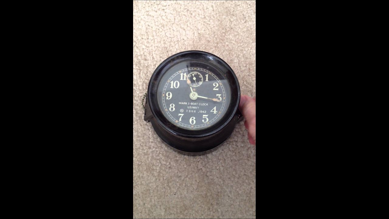 SETH THOMAS 1942 U S NAVY MARK 1 BOAT CLOCK YouTube