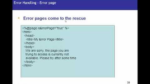 JSP(Java Server Pages) Tutorial 06 - Error Handling