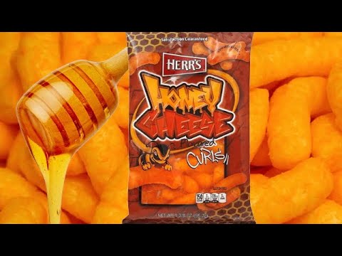Herr's Honey Cheese Curls Tasting - YouTube