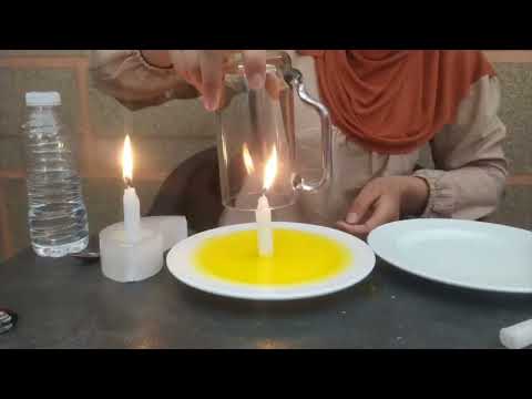 تجربة تكشف عن شرط أساسي من شروط الاحتراق المستوى السادس ابتدائي