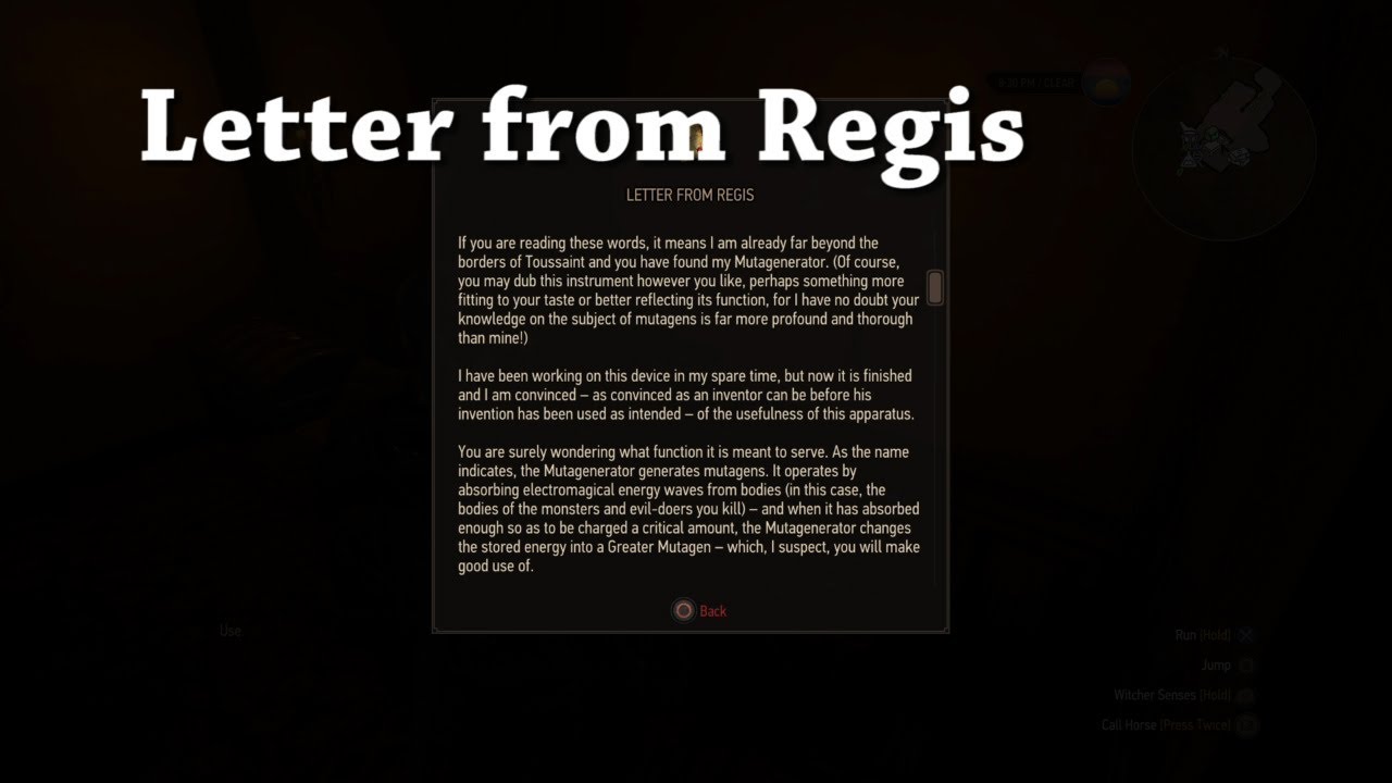 the witcher 3 wild hunt letter from regis youtube witcher 3 letter from a