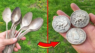 From Spoons to Coins - Casting John Wick Gold Coin from Spoons- Brass Casting