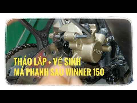 Video Hướng dẫn tháo lắp, vệ sinh má phanh sau Honda Winner... - youtube