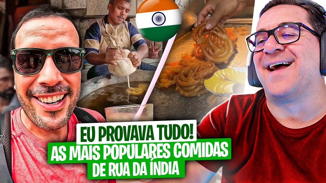 RIC REAGE A MOCHILEIRO PROVA COMIDAS DE RUA NA ÍNDIA