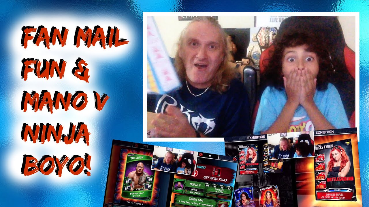 Mano v Ninja Boyo & Fan Mail : WWE SuperCard 2:134