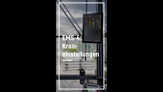 Das EMS-4 Display im Liebherr Turmdrehkran: Kraneinstellungen erklärt für Kranführer/innen